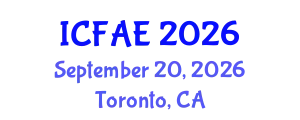 International Conference on Financial and Actuarial Engineering (ICFAE) September 20, 2026 - Toronto, Canada
