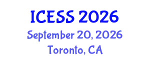 International Conference on Economics and Social Sciences (ICESS) September 20, 2026 - Toronto, Canada