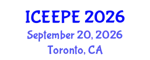 International Conference on Electrical, Electronics and Power Engineering (ICEEPE) September 20, 2026 - Toronto, Canada