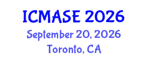 International Conference on Mechanical, Aerospace and Systems Engineering (ICMASE) September 20, 2026 - Toronto, Canada