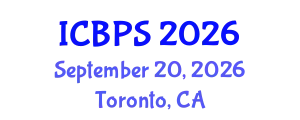 International Conference on Biochemistry and Pharmaceutical Sciences (ICBPS) September 20, 2026 - Toronto, Canada