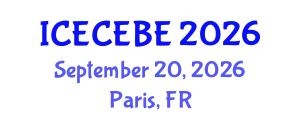 International Conference on Electrical, Computer, Electronics and Biomedical Engineering (ICECEBE) September 20, 2026 - Paris, France