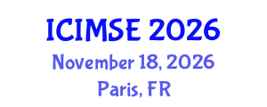 International Conference on Information Management Systems Engineering (ICIMSE) November 18, 2026 - Paris, France