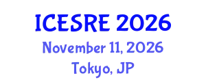 International Conference on Earth Science and Resource Engineering (ICESRE) November 11, 2026 - Tokyo, Japan