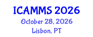 International Conference on Applied Mathematics, Modelling and Simulation (ICAMMS) October 28, 2026 - Lisbon, Portugal