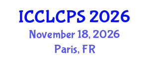 International Conference on Criminal Law, Criminology and Police Science (ICCLCPS) November 18, 2026 - Paris, France