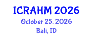 International Conference on Risk Analysis and Hazard Mitigation (ICRAHM) October 25, 2026 - Bali, Indonesia