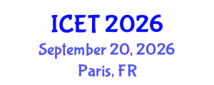International Conference on Ecology and Transportation (ICET) September 20, 2026 - Paris, France