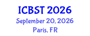 International Conference on BioSensing Technology (ICBST) September 20, 2026 - Paris, France