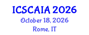 International Conference on Soft Computing, Artificial Intelligence and Applications (ICSCAIA) October 18, 2026 - Rome, Italy