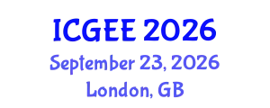 International Conference on Global Engineering Education (ICGEE) September 23, 2026 - London, United Kingdom