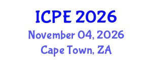 International Conference on Physical Education (ICPE) November 04, 2026 - Cape Town, South Africa