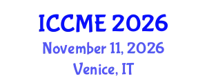International Conference on Civil and Materials Engineering (ICCME) November 11, 2026 - Venice, Italy