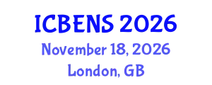 International Conference on Biological Engineering and Natural Sciences (ICBENS) November 18, 2026 - London, United Kingdom
