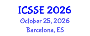 International Conference on Sustainable Systems and Environment (ICSSE) October 25, 2026 - Barcelona, Spain