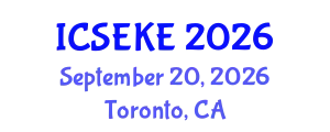 International Conference on Software Engineering and Knowledge Engineering (ICSEKE) September 20, 2026 - Toronto, Canada