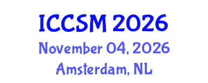 International Conference on Computing Science and Mathematics (ICCSM) November 04, 2026 - Amsterdam, Netherlands