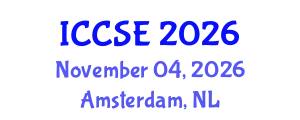 International Conference on Computational Science and Engineering (ICCSE) November 04, 2026 - Amsterdam, Netherlands