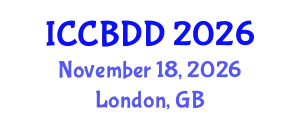 International Conference on Computational Biology and Drug Design (ICCBDD) November 18, 2026 - London, United Kingdom