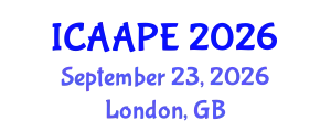 International Conference on Accounting, Auditing and Performance Evaluation (ICAAPE) September 23, 2026 - London, United Kingdom