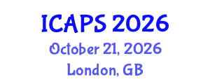 International Conference on Automated Planning and Scheduling (ICAPS) October 21, 2026 - London, United Kingdom