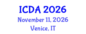 International Conference on Digital Arts (ICDA) November 11, 2026 - Venice, Italy
