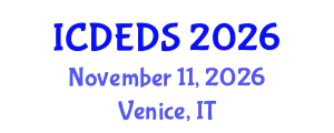 International Conference on Differential Equations and Dynamical Systems (ICDEDS) November 11, 2026 - Venice, Italy