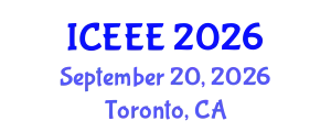 International Conference on Environment and Electrical Engineering (ICEEE) September 20, 2026 - Toronto, Canada