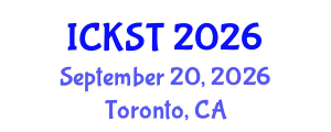International Conference on Knowledge and Smart Technology (ICKST) September 20, 2026 - Toronto, Canada
