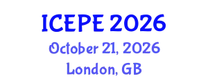 International Conference on Electrical Power Engineering (ICEPE) October 21, 2026 - London, United Kingdom