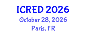 International Conference on Regional Economic Development (ICRED) October 28, 2026 - Paris, France