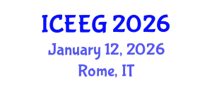 International Conference on Environmental and Engineering Geoscience (ICEEG) January 12, 2026 - Rome, Italy