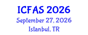 International Conference on Food and Agricultural Sciences (ICFAS) September 27, 2026 - Istanbul, Turkey