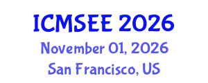 International Conference on Material Science and Environmental Engineering (ICMSEE) November 01, 2026 - San Francisco, United States