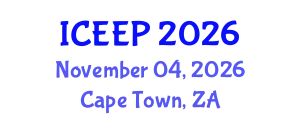 International Conference on Energy Economics and Policy (ICEEP) November 04, 2026 - Cape Town, South Africa