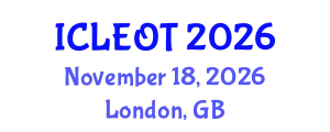 International Conference on e-Learning e-Education and Online Training (ICLEOT) November 18, 2026 - London, United Kingdom