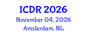 International Conference on Dipterology Research (ICDR) November 04, 2026 - Amsterdam, Netherlands