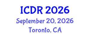 International Conference on Dipterology Research (ICDR) September 20, 2026 - Toronto, Canada