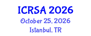 International Conference on Remote Sensing and Applications (ICRSA) October 25, 2026 - Istanbul, Turkey