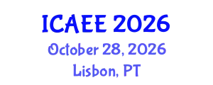International Conference on Automobile and Electrical Engineering (ICAEE) October 28, 2026 - Lisbon, Portugal