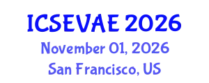 International Conference on Structural Engineering, Vibration and Aerospace Engineering (ICSEVAE) November 01, 2026 - San Francisco, United States