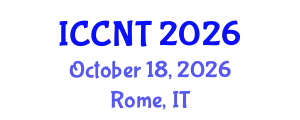 International Conference on Communications and Network Theory (ICCNT) October 18, 2026 - Rome, Italy