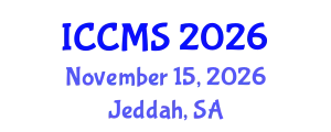 International Conference on Construction Materials and Structures (ICCMS) November 15, 2026 - Jeddah, Saudi Arabia