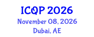 International Conference on Quantum Photonics (ICQP) November 08, 2026 - Dubai, United Arab Emirates