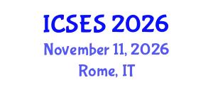 International Conference on Software Engineering and Systems (ICSES) November 11, 2026 - Rome, Italy