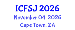 International Conference on Forensic Science and Justice (ICFSJ) November 04, 2026 - Cape Town, South Africa