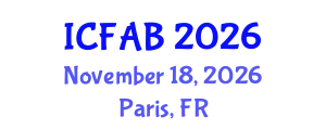 International Conference on Food and Agricultural Biotechnology (ICFAB) November 18, 2026 - Paris, France