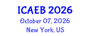 International Conference on Agriculture, Environment and Biotechnology (ICAEB) October 07, 2026 - New York, United States