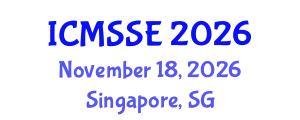 International Conference on Medicine and Science in Sports and Exercise (ICMSSE) November 18, 2026 - Singapore, Singapore