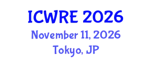 International Conference on Water Resources Engineering (ICWRE) November 11, 2026 - Tokyo, Japan